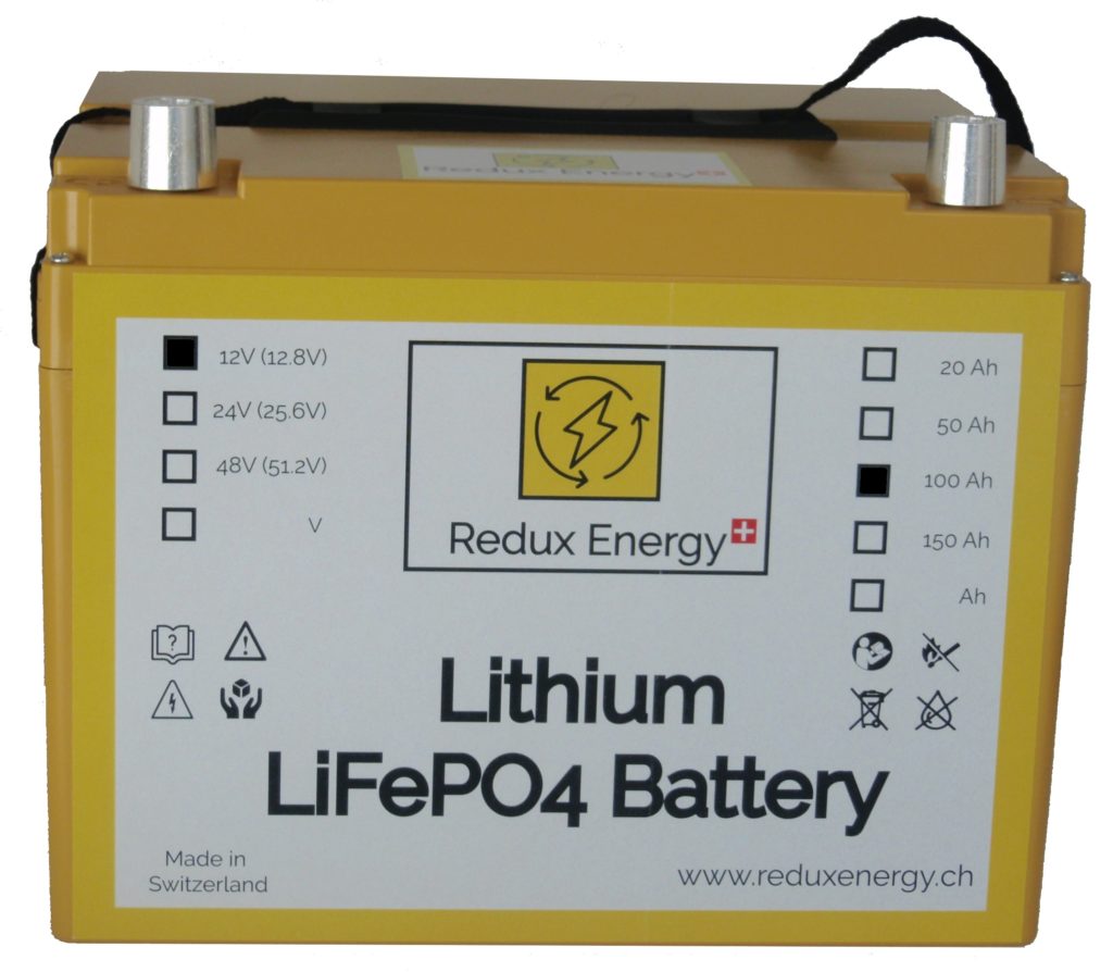 12V 100Ah Yellow Front